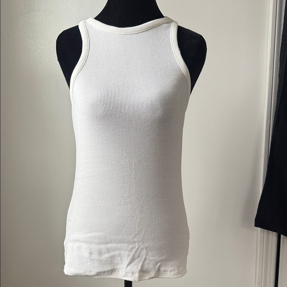 Modern Citizen Ivory Ribbed Tank Top - Picture 1 of 5